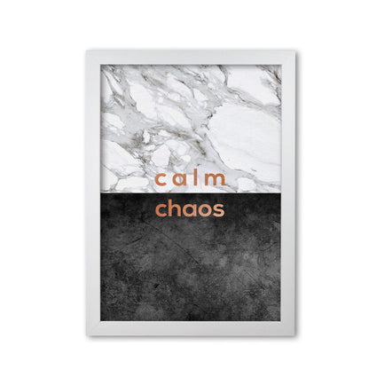 Calm chaos marble quote fine art print by orara studio