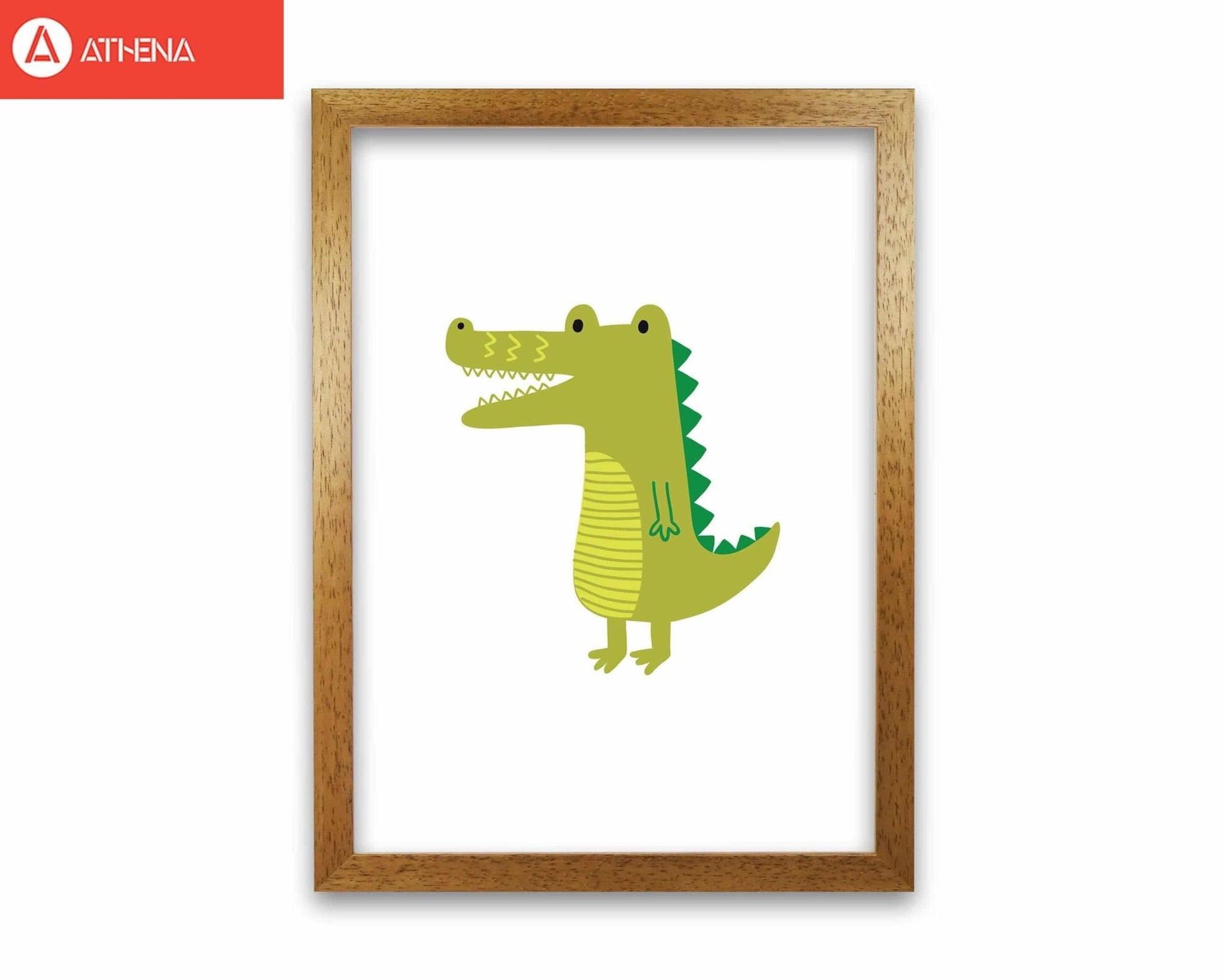 Children&#39;s animals, alligator modern fine art print