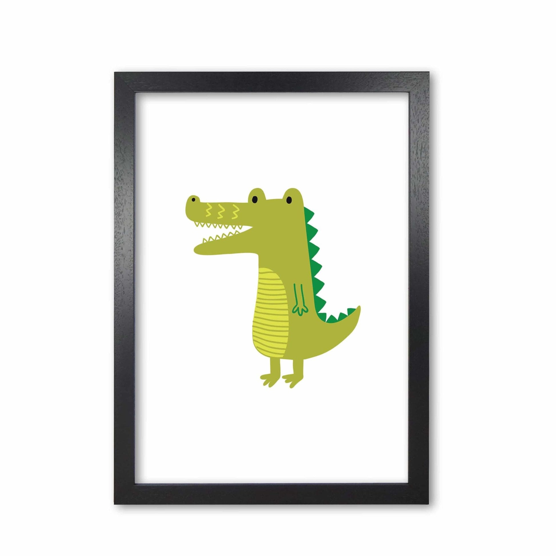 Children&#39;s animals, alligator modern fine art print