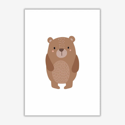 Children&#39;s animals, bear modern fine art print