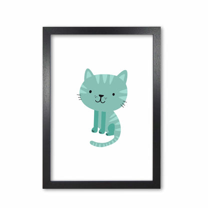 Children&#39;s animals, cat modern fine art print
