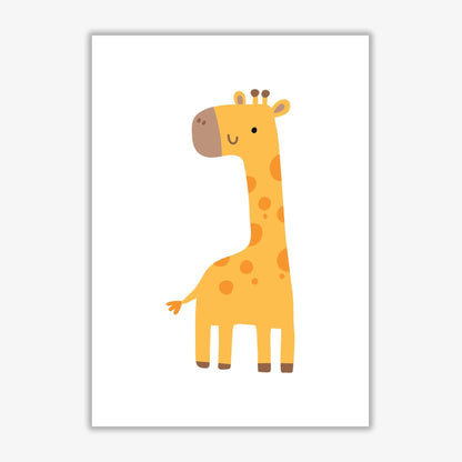 Children&#39;s animals, giraffe modern fine art print