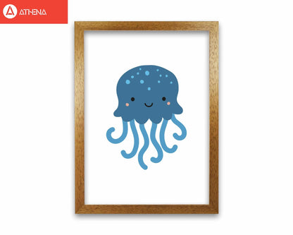 Children&#39;s animals, jellyfish modern fine art print