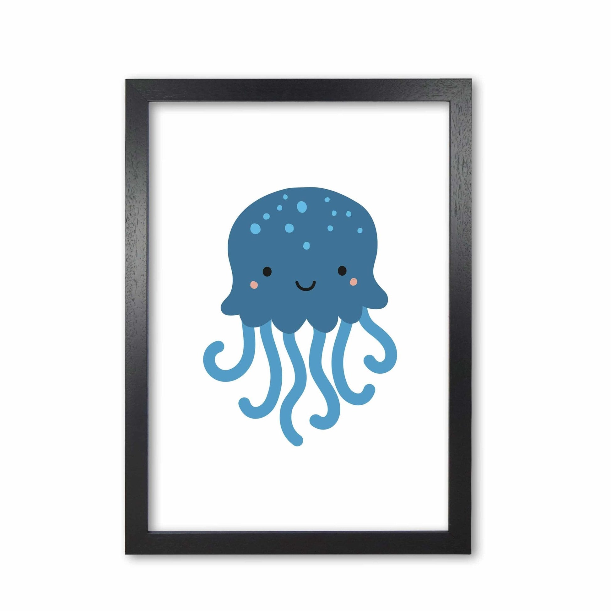 Children&#39;s animals, jellyfish modern fine art print