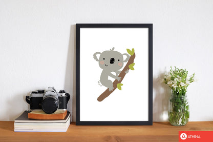 Children&#39;s animals, koala modern fine art print