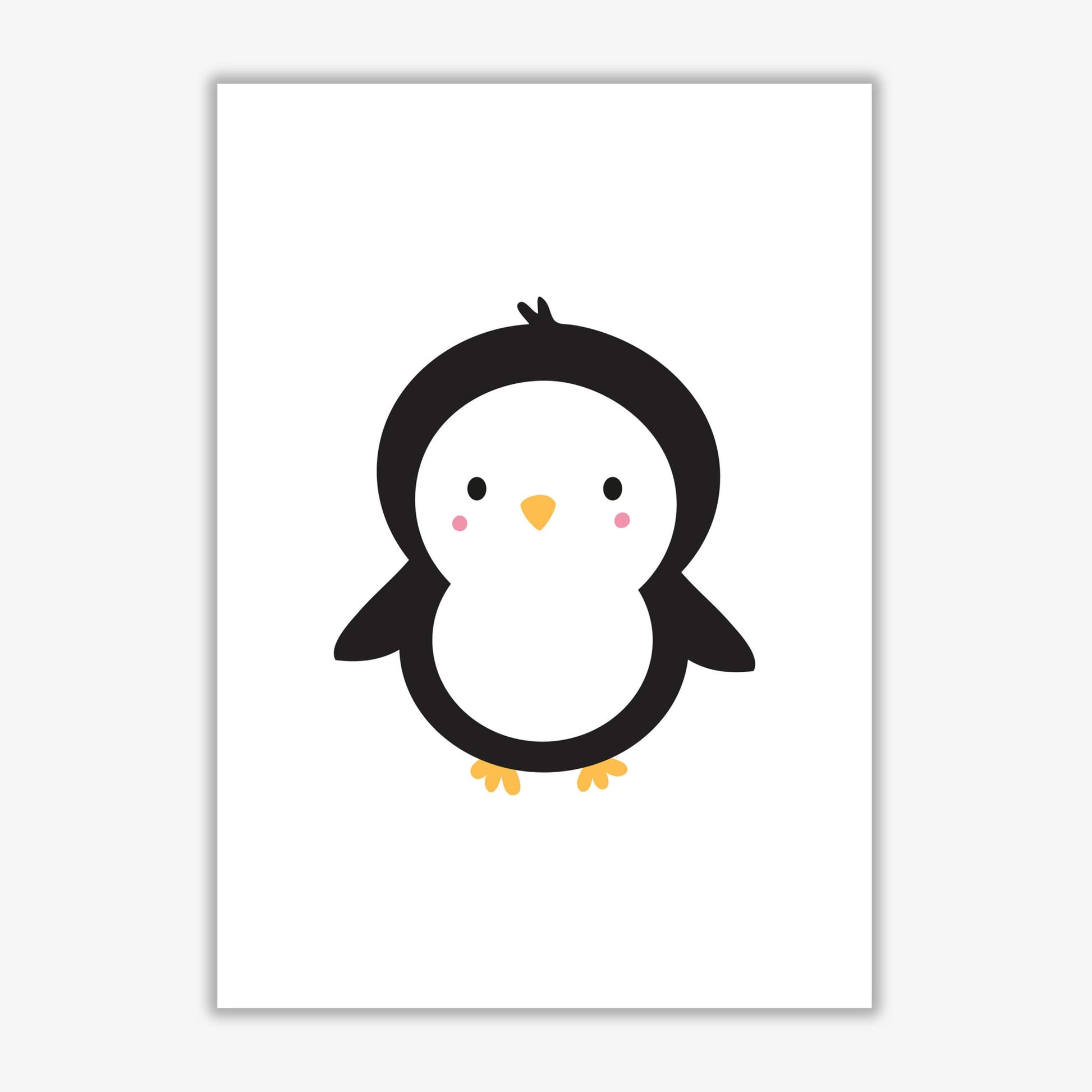 Children&#39;s animals, penguin modern fine art print
