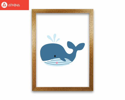 Children&#39;s animals, whale modern fine art print