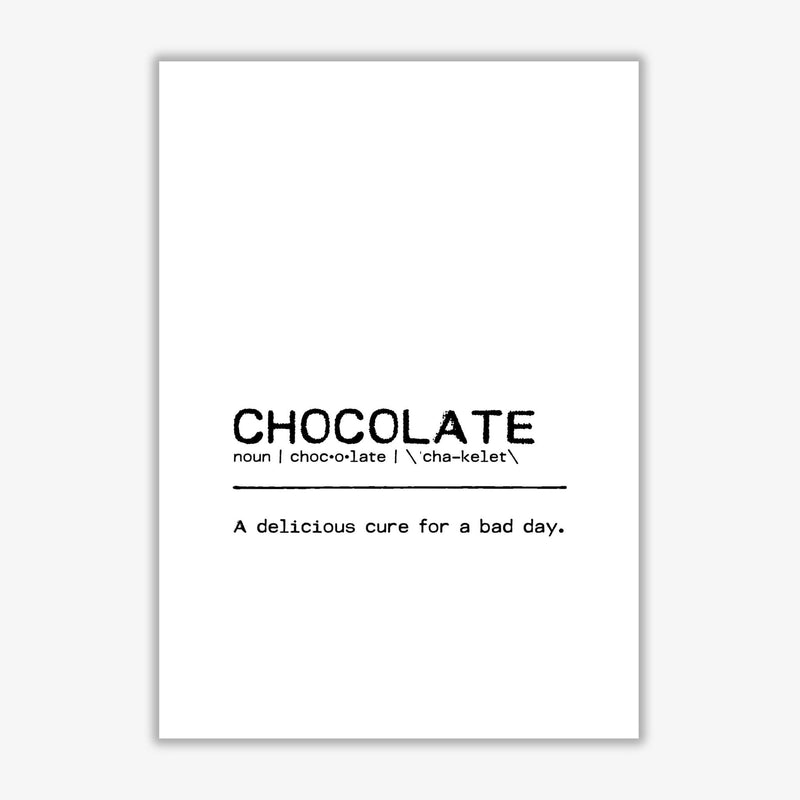 Chocolate cure definition quote fine art print by orara studio