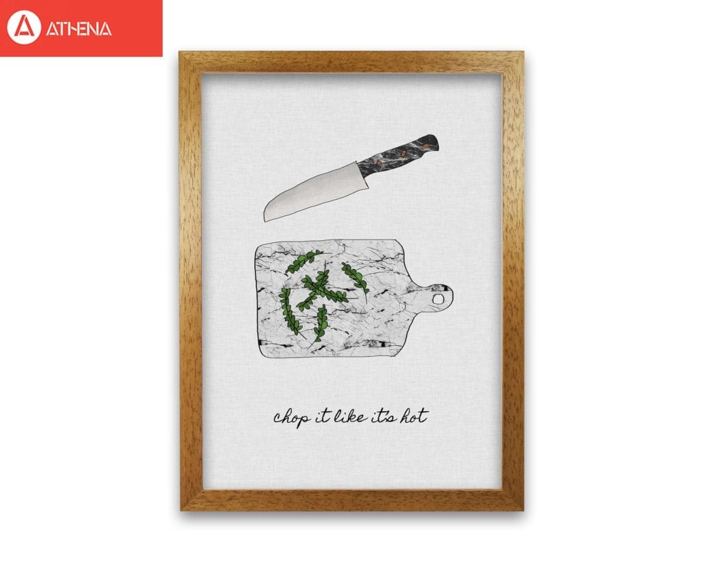 Chop it kitchen quote fine art print by orara studio, framed kitchen wall art