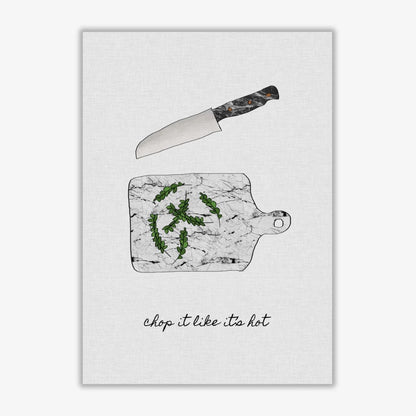 Chop it kitchen quote fine art print by orara studio, framed kitchen wall art