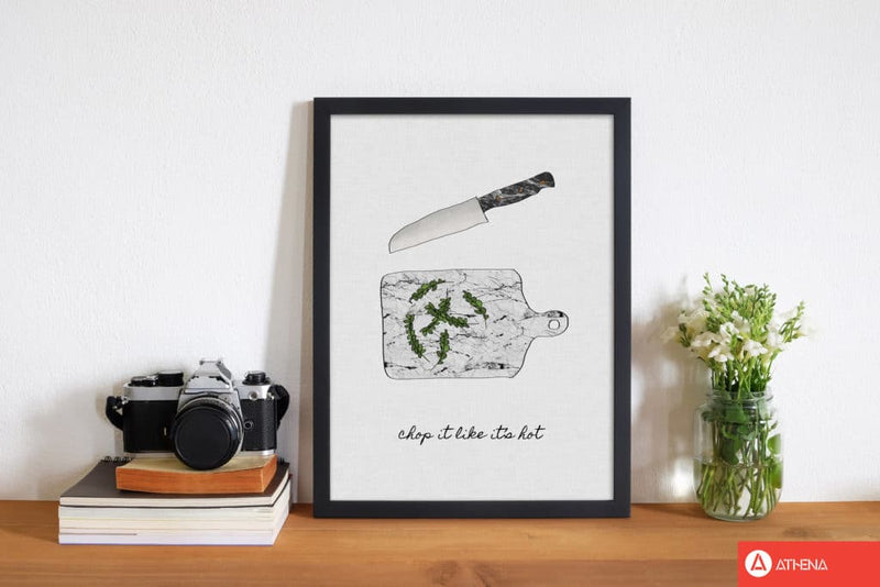 Chop it kitchen quote fine art print by orara studio, framed kitchen wall art