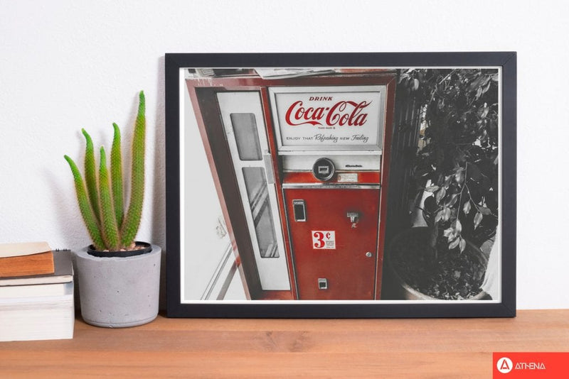 Coca cola vending machine modern fine art print