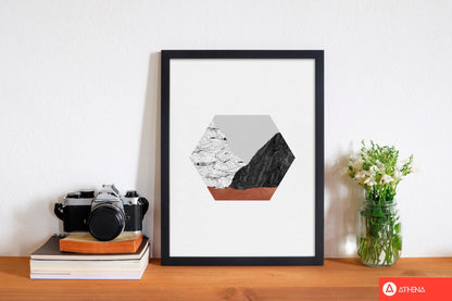 Copper geometric i fine art print by orara studio