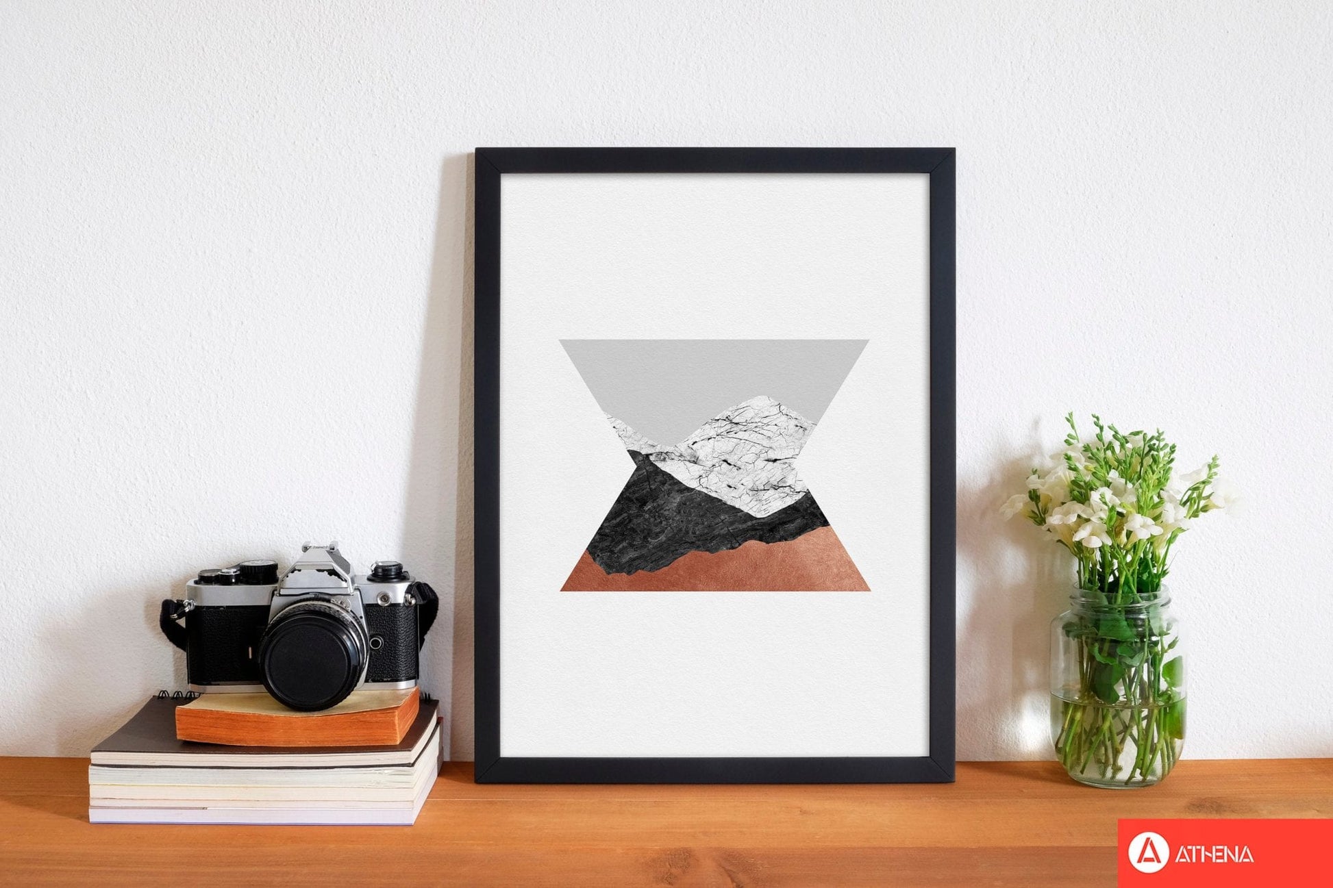 Copper geometric iv fine art print by orara studio
