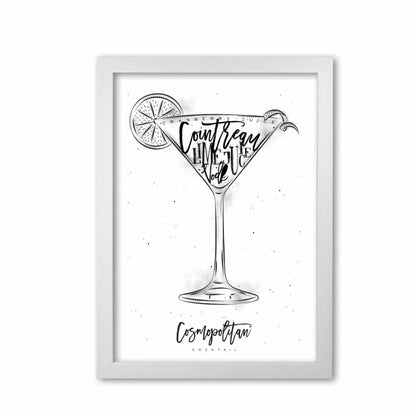 Cosmopolitan cocktail modern fine art print, framed kitchen wall art