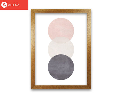 Cotton, pink and grey abstract circles modern fine art print