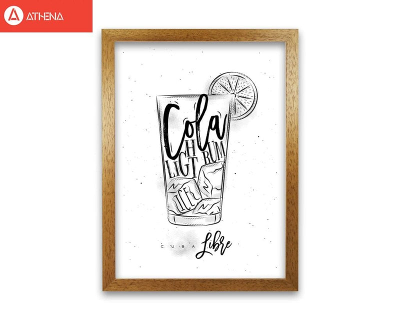 Cuba libre cocktail modern fine art print, framed kitchen wall art