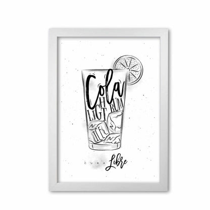 Cuba libre cocktail modern fine art print, framed kitchen wall art