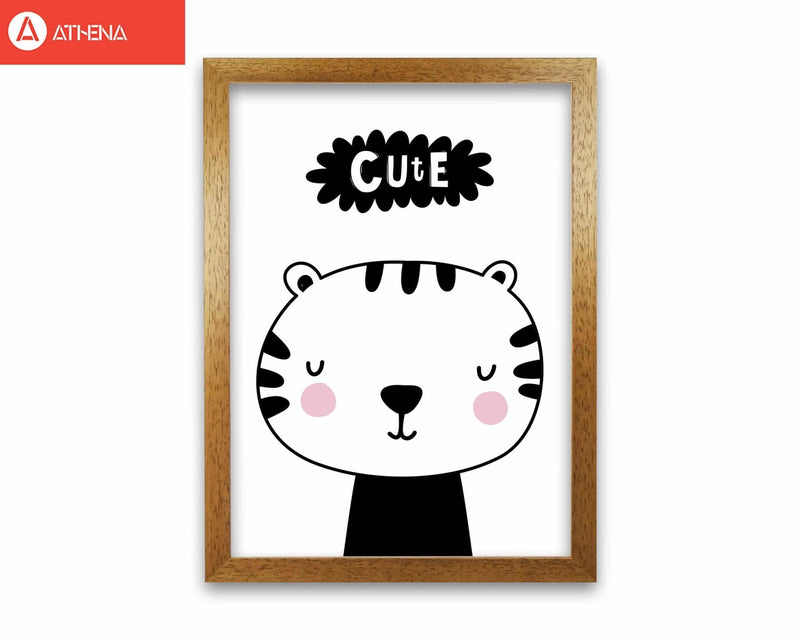 Cute scandi tiger modern fine art print
