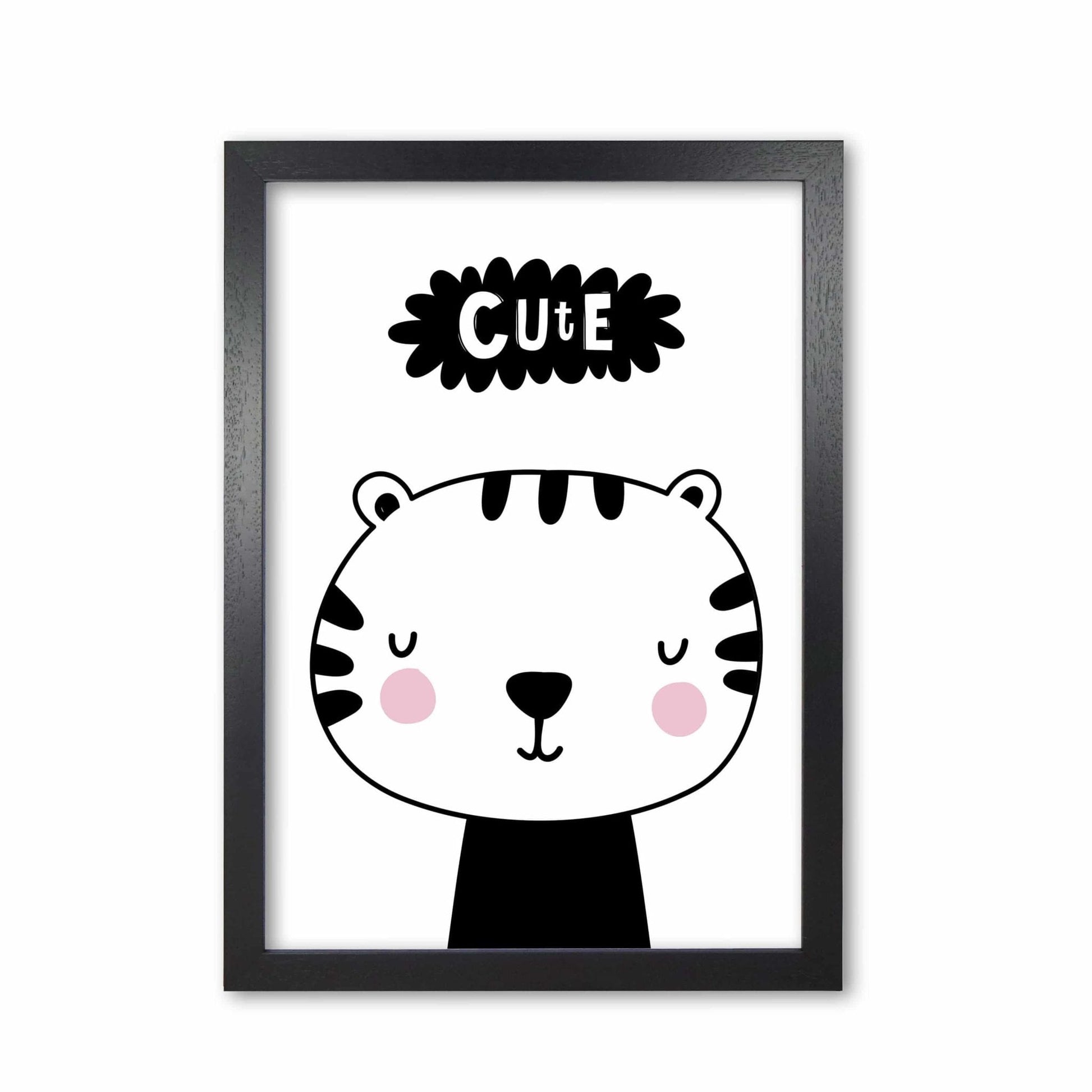 Cute scandi tiger modern fine art print