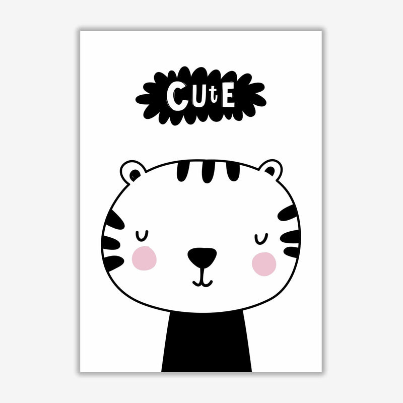 Cute scandi tiger modern fine art print