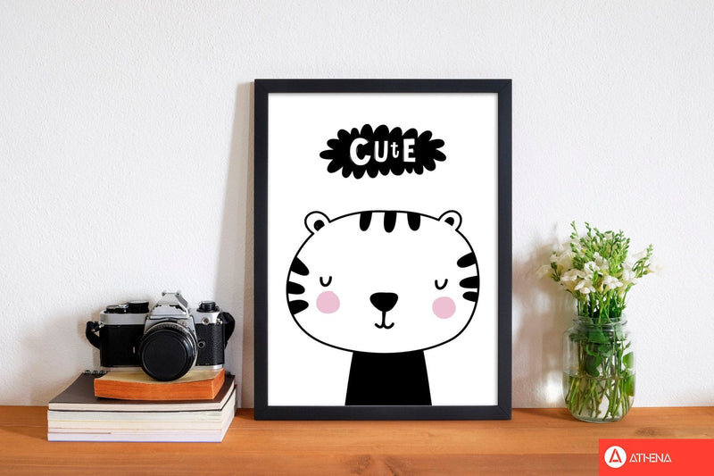 Cute scandi tiger modern fine art print