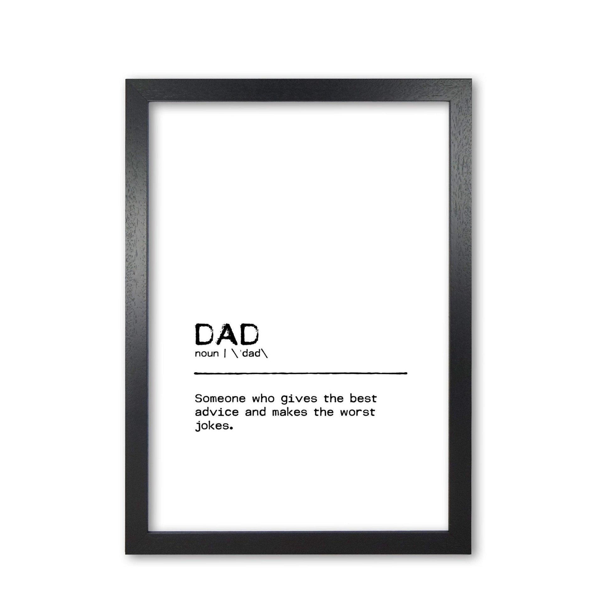 Dad advice definition quote fine art print by orara studio