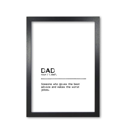 Dad advice definition quote fine art print by orara studio