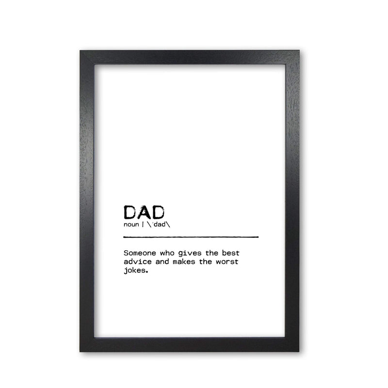 Dad advice definition quote fine art print by orara studio