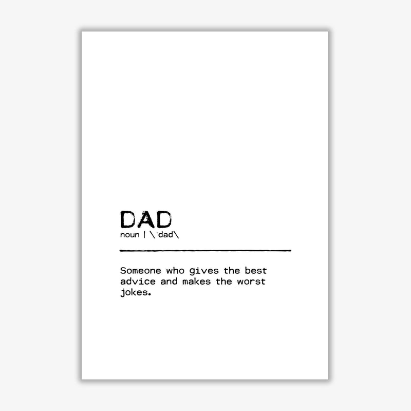 Dad advice definition quote fine art print by orara studio
