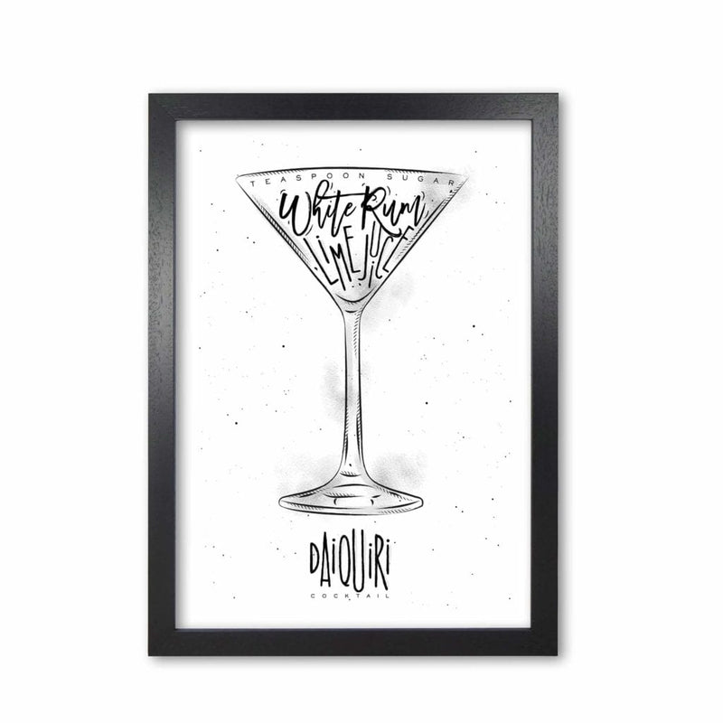 Daiquiri cocktail modern fine art print, framed kitchen wall art