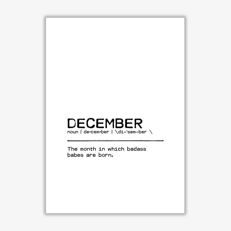 December badass definition quote fine art print by orara studio