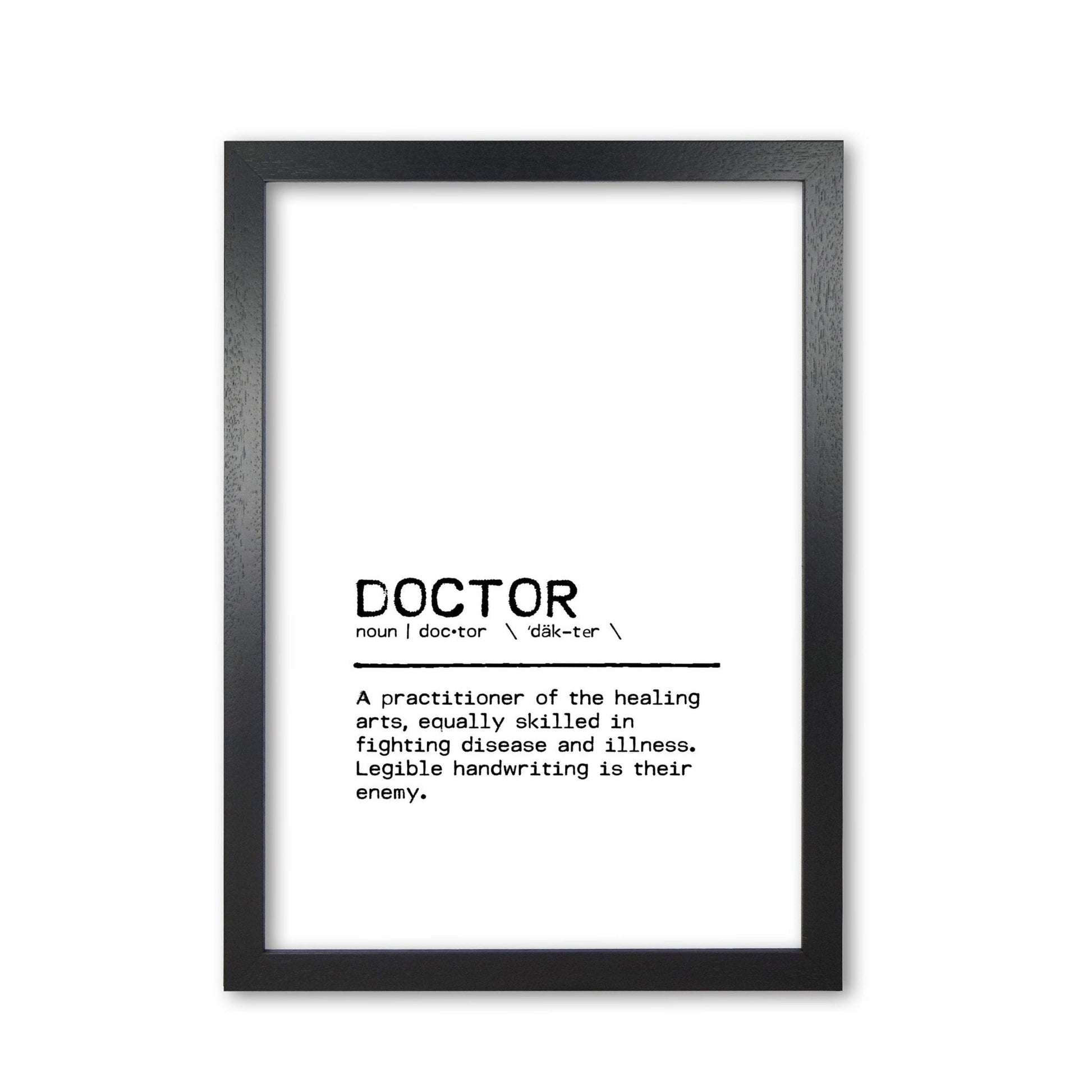 Doctor legible definition quote fine art print by orara studio