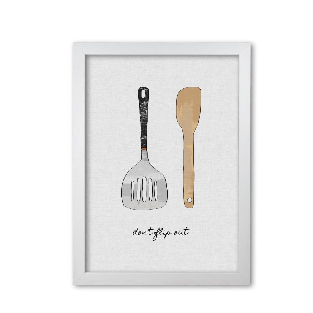 Don&#39;t flip out fine art print by orara studio, framed kitchen wall art