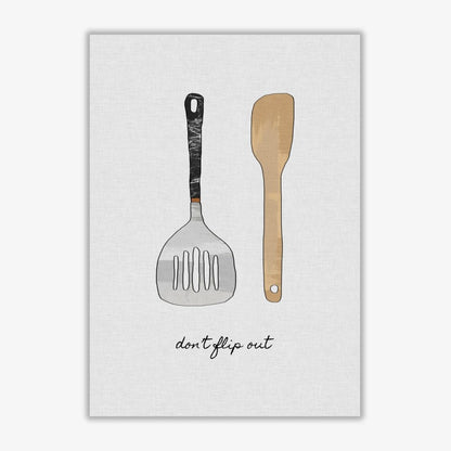Don&#39;t flip out fine art print by orara studio, framed kitchen wall art