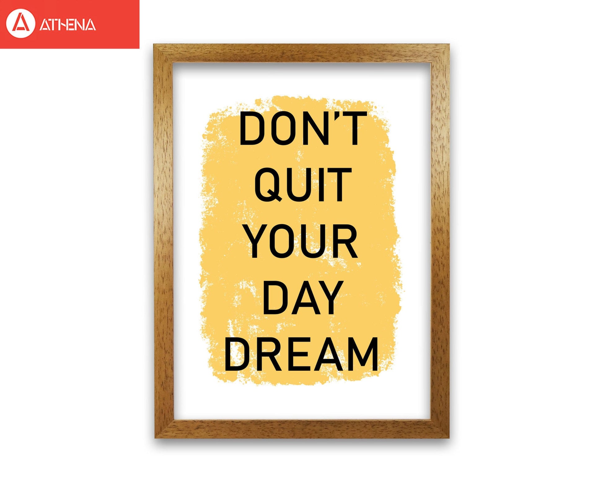Don&#39;t quit your day dream modern fine art print, framed typography wall art