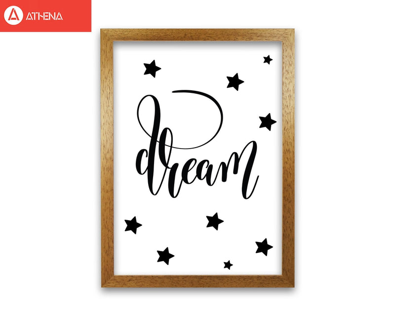 Dream black modern fine art print, framed typography wall art
