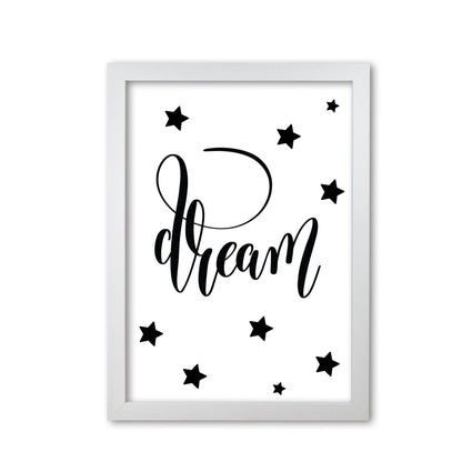 Dream black modern fine art print, framed typography wall art