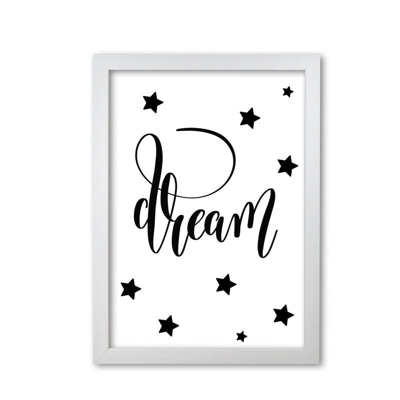 Dream black modern fine art print, framed typography wall art