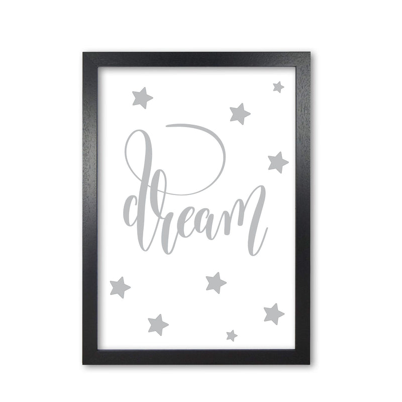 Dream grey modern fine art print, framed typography wall art