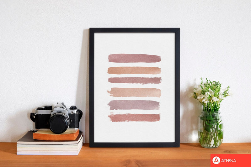 Dusty rose stripes fine art print by orara studio