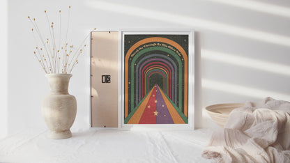 Break On Through Psychedelic Illustration Art Print by Inktally