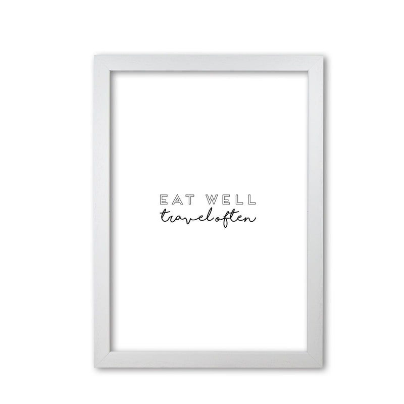 Eat well travel often quote fine art print by orara studio