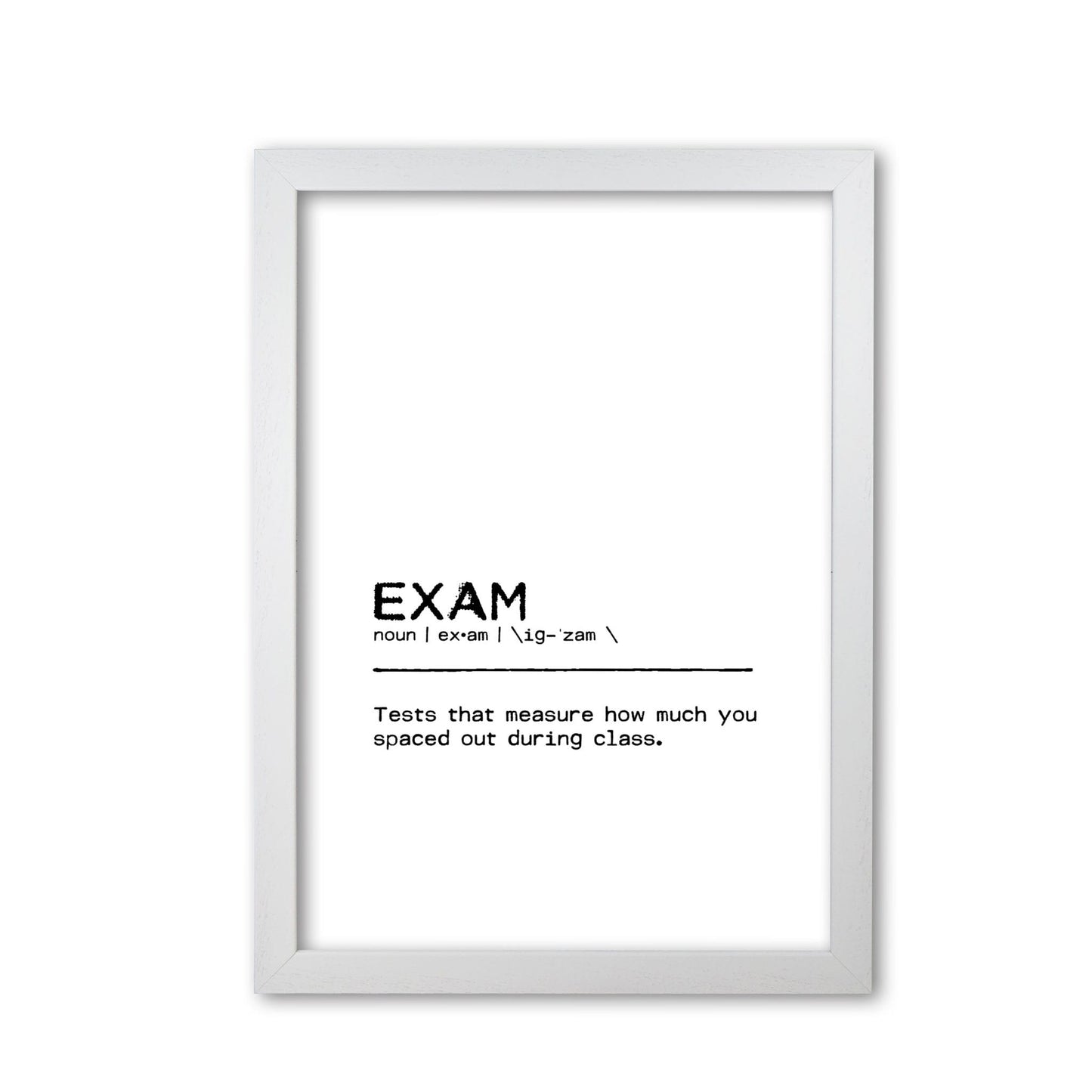 Exam spaced out definition fine art print by orara studio