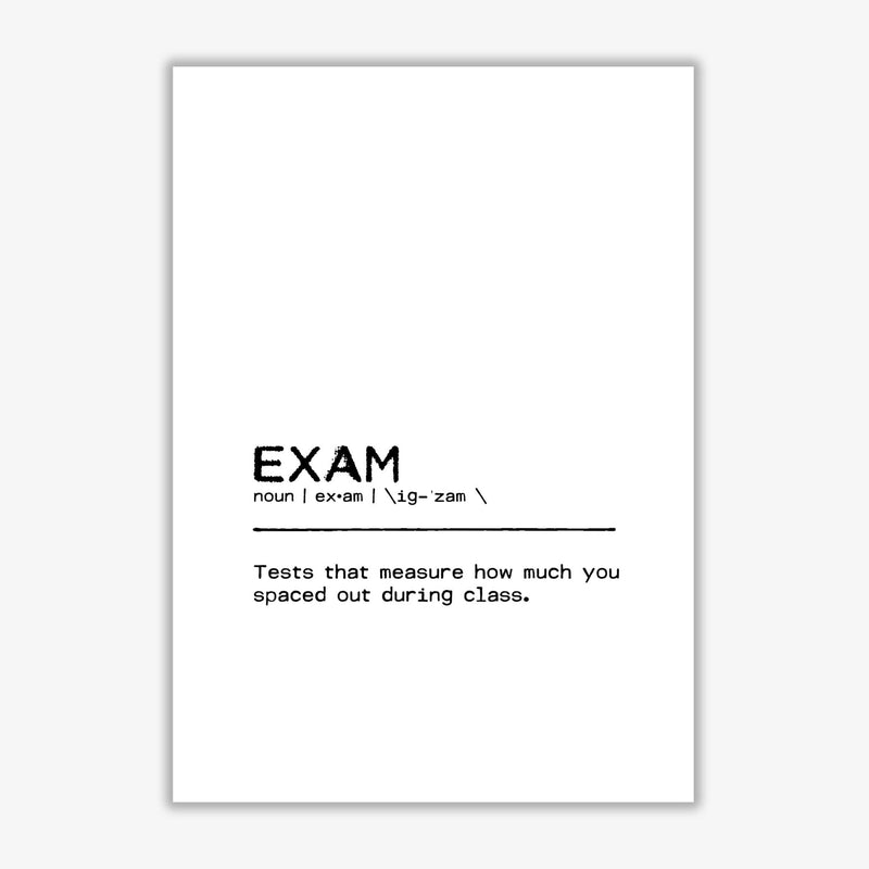 Exam spaced out definition fine art print by orara studio