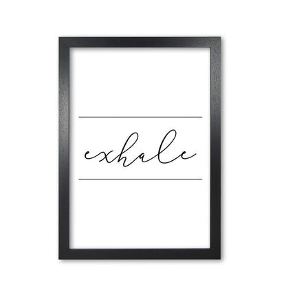 Exhale modern fine art print, framed typography wall art