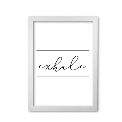 Exhale modern fine art print, framed typography wall art