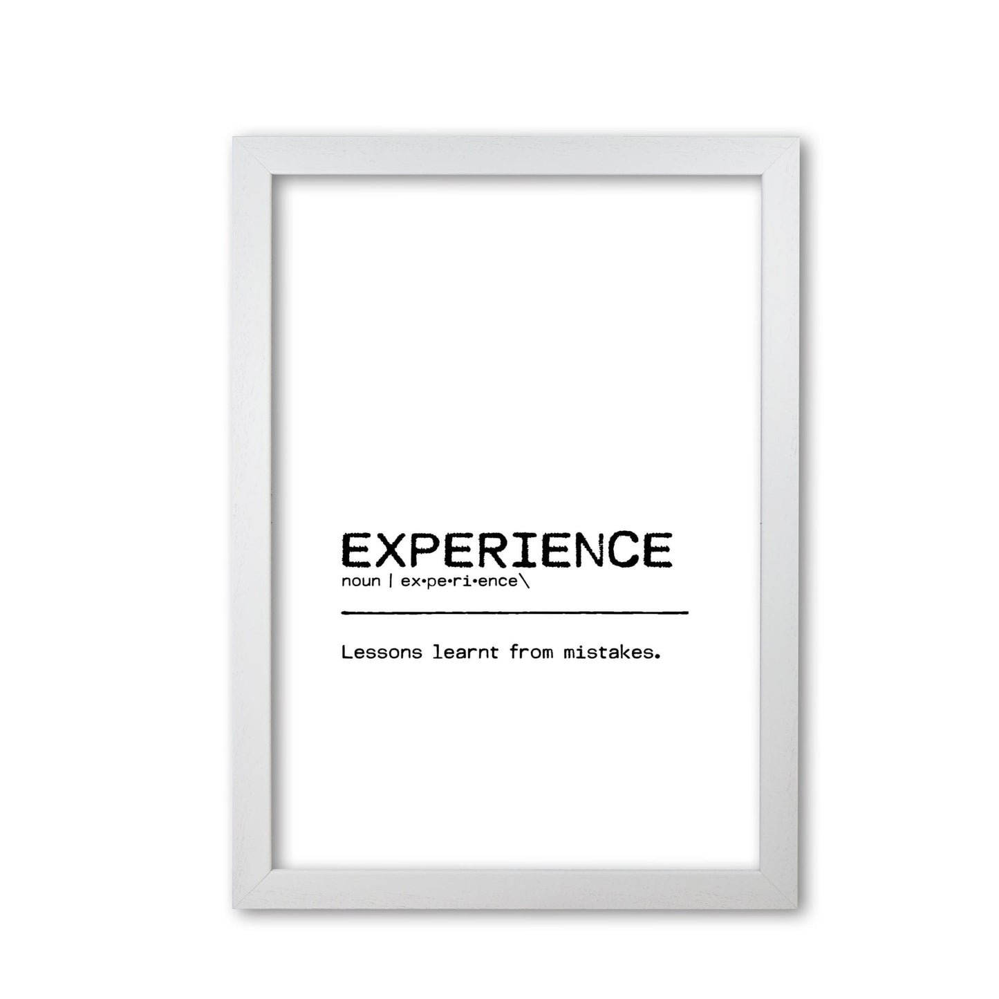 Experience lessons definition quote fine art print by orara studio