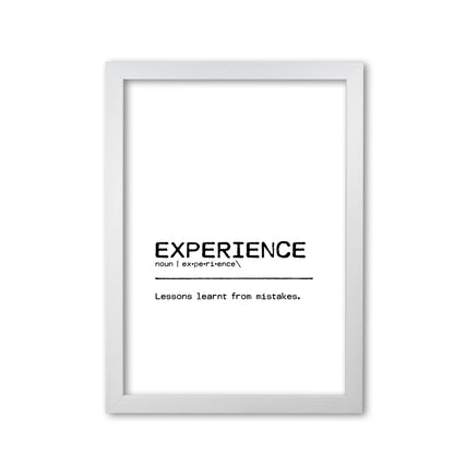 Experience lessons definition quote fine art print by orara studio