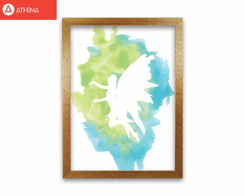 Fairy turquoise multi watercolour modern fine art print